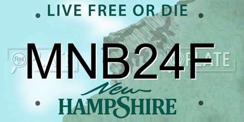 MNB24F New Hampshire License Plate