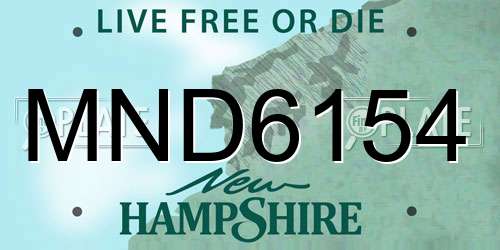 MND6154 New Hampshire License Plate