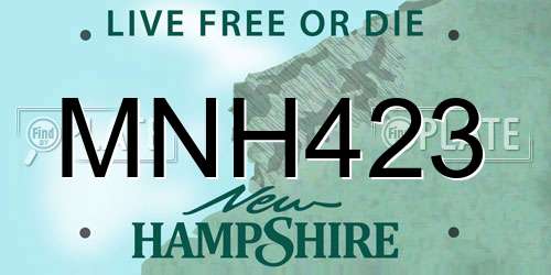 MNH423 New Hampshire License Plate