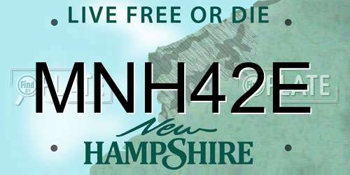 MNH42E New Hampshire License Plate