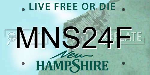 MNS24F New Hampshire License Plate