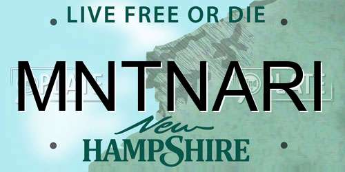 MNTNARI New Hampshire License Plate