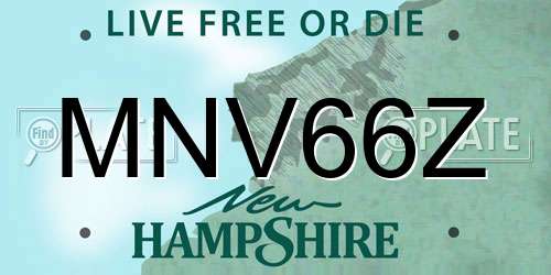 MNV66Z New Hampshire License Plate