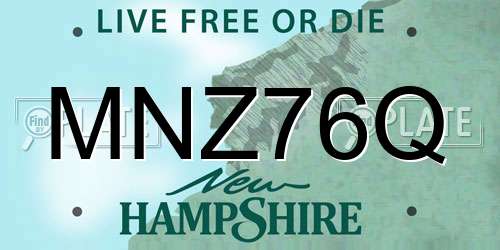 MNZ76Q New Hampshire License Plate