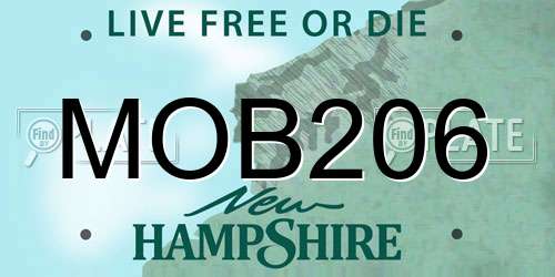 MOB206 New Hampshire License Plate