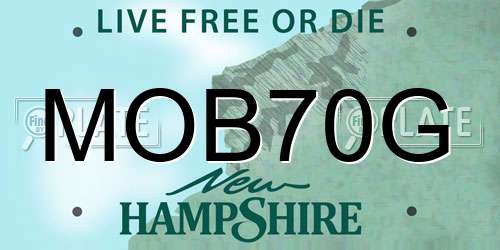 MOB70G New Hampshire License Plate