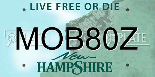 MOB80Z New Hampshire License Plate