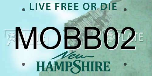 MOBB02 New Hampshire License Plate