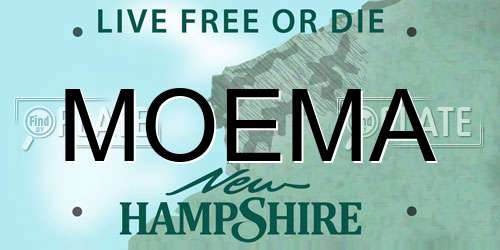 MOEMA New Hampshire License Plate