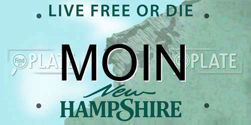 MOIN New Hampshire License Plate