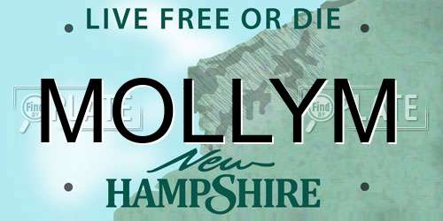 MOLLYM New Hampshire License Plate
