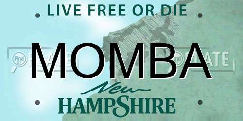 MOMBA New Hampshire License Plate