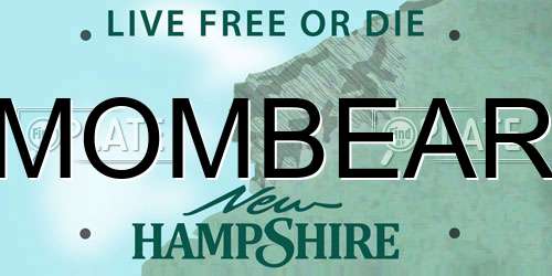 MOMBEAR New Hampshire License Plate
