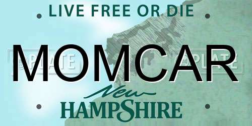 MOMCAR New Hampshire License Plate