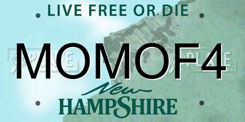 MOMOF4 New Hampshire License Plate