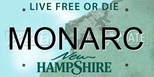 MONARC New Hampshire License Plate
