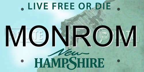 MONROM New Hampshire License Plate