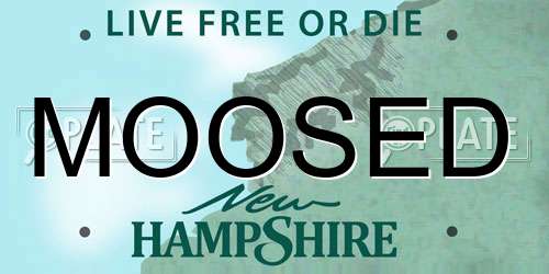 MOOSED New Hampshire License Plate