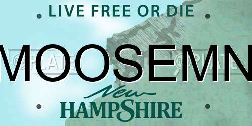MOOSEMN New Hampshire License Plate