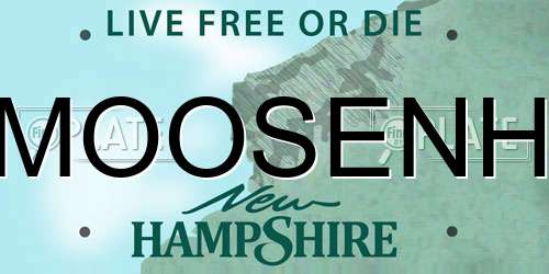 MOOSENH New Hampshire License Plate