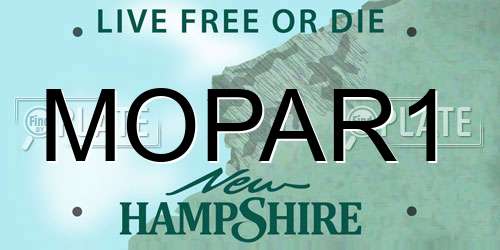MOPAR1 New Hampshire License Plate