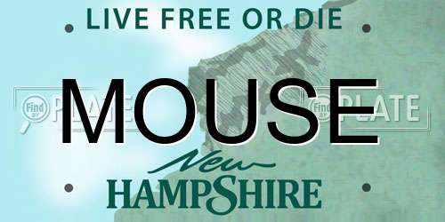 MOUSE New Hampshire License Plate
