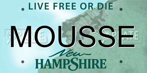 MOUSSE New Hampshire License Plate