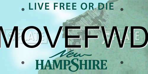 MOVEFWD New Hampshire License Plate