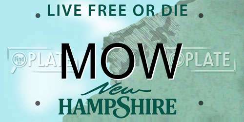MOW New Hampshire License Plate