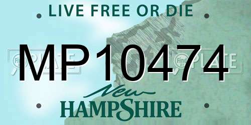 MP10474 New Hampshire License Plate
