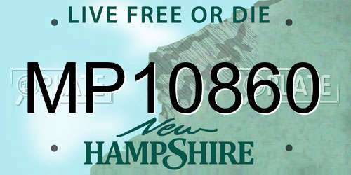 MP10860 New Hampshire License Plate