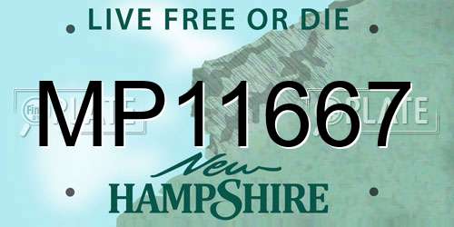 MP11667 New Hampshire License Plate