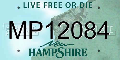 MP12084 New Hampshire License Plate