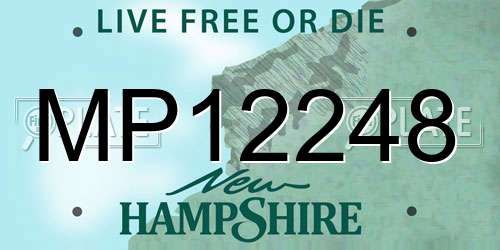MP12248 New Hampshire License Plate