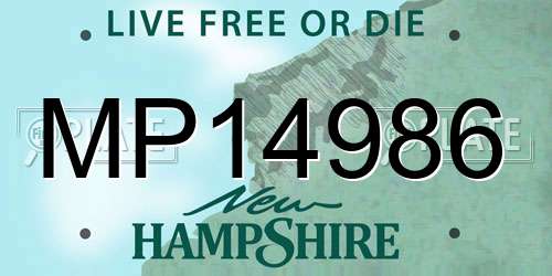 MP14986 New Hampshire License Plate