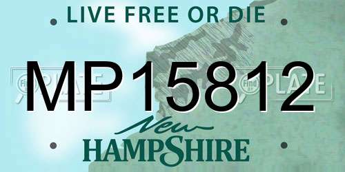 MP15812 New Hampshire License Plate