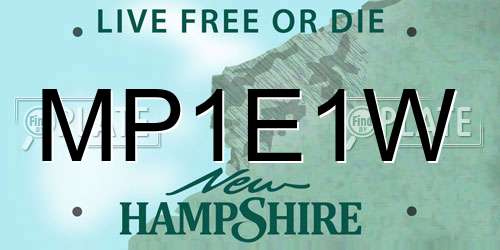 MP1E1W New Hampshire License Plate
