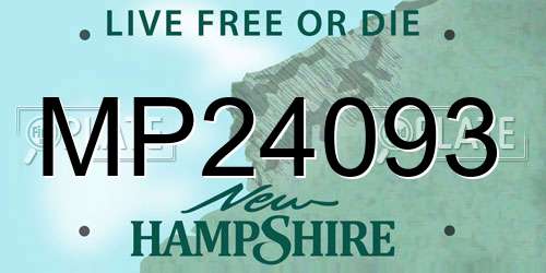 MP24093 New Hampshire License Plate