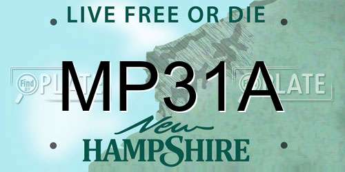 MP31A New Hampshire License Plate