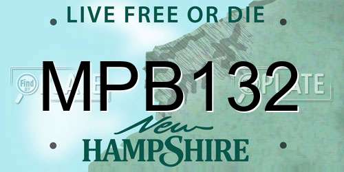 MPB132 New Hampshire License Plate