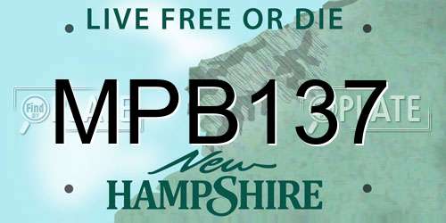 MPB137 New Hampshire License Plate