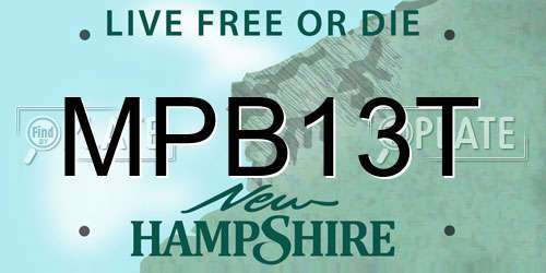 MPB13T New Hampshire License Plate