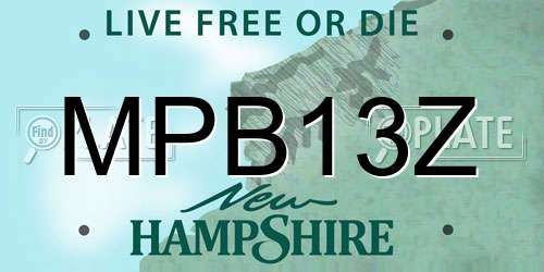 MPB13Z New Hampshire License Plate