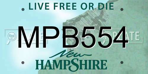 MPB554 New Hampshire License Plate