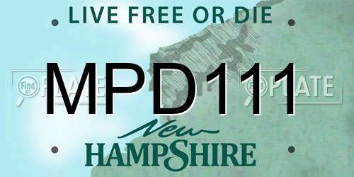 MPD111 New Hampshire License Plate