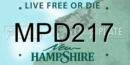 MPD217 New Hampshire License Plate