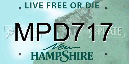 MPD717 New Hampshire License Plate