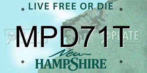 MPD71T New Hampshire License Plate