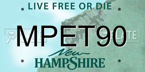 MPET90 New Hampshire License Plate