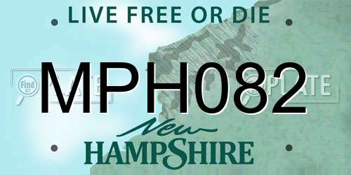 MPH082 New Hampshire License Plate